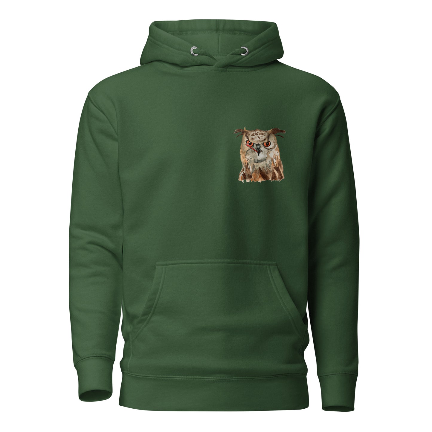 Sick Owl // Unisex Hoodie, front + back